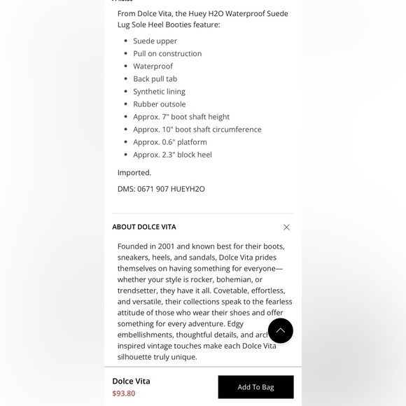 Dolce Vita Huey H2O Waterproof Suede Lug Sole Heel Booties NEW Size 8 Neutral - Picture 5 of 16